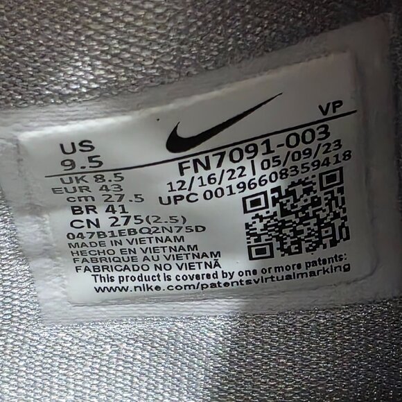 Nike KD Trey 5 X Men’s Size 9.5 FN7091-003 Wolf Grey Basketball Shoes No Box main image 4